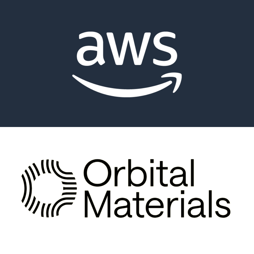 TechDogs-"An Image With The Logos Of AWS And Orbital Materials"