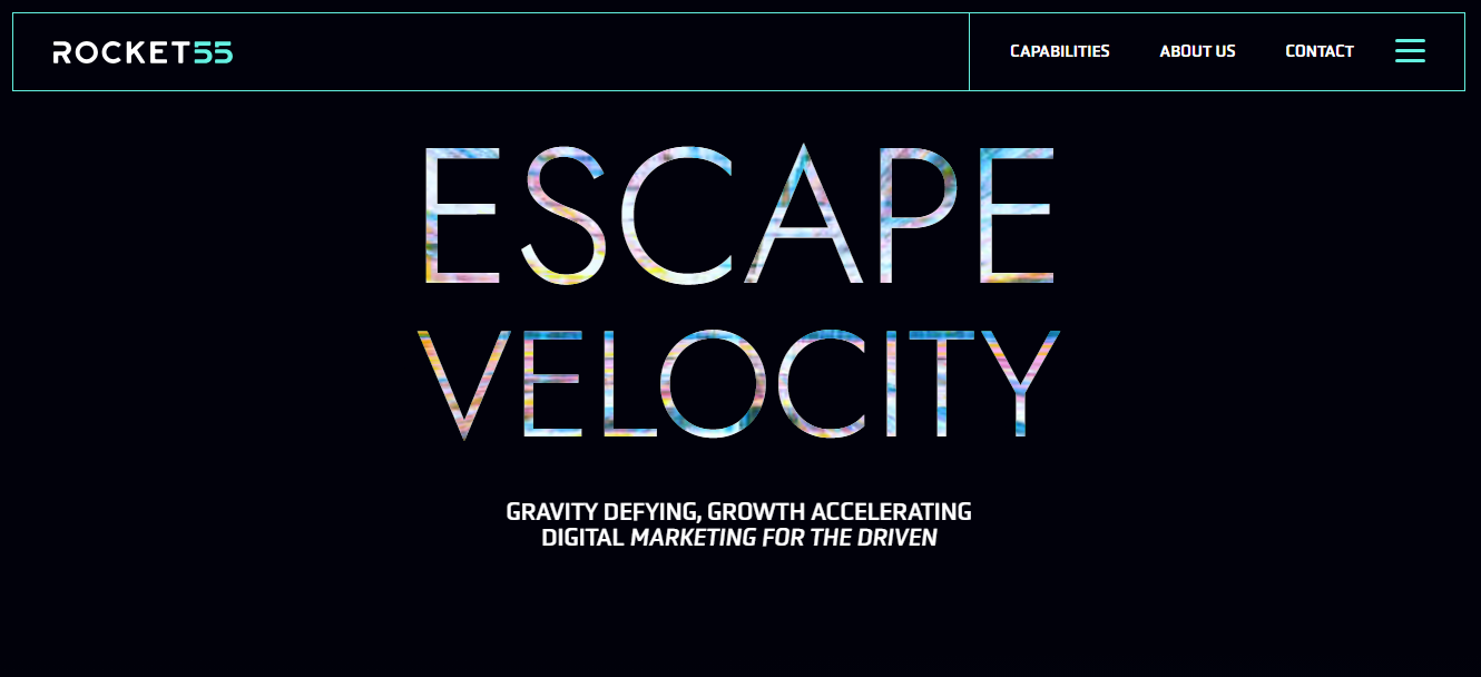 TechDogs-"Example #3: Rokcet55"-"A Screenshot Of The Website Of Rocket55"