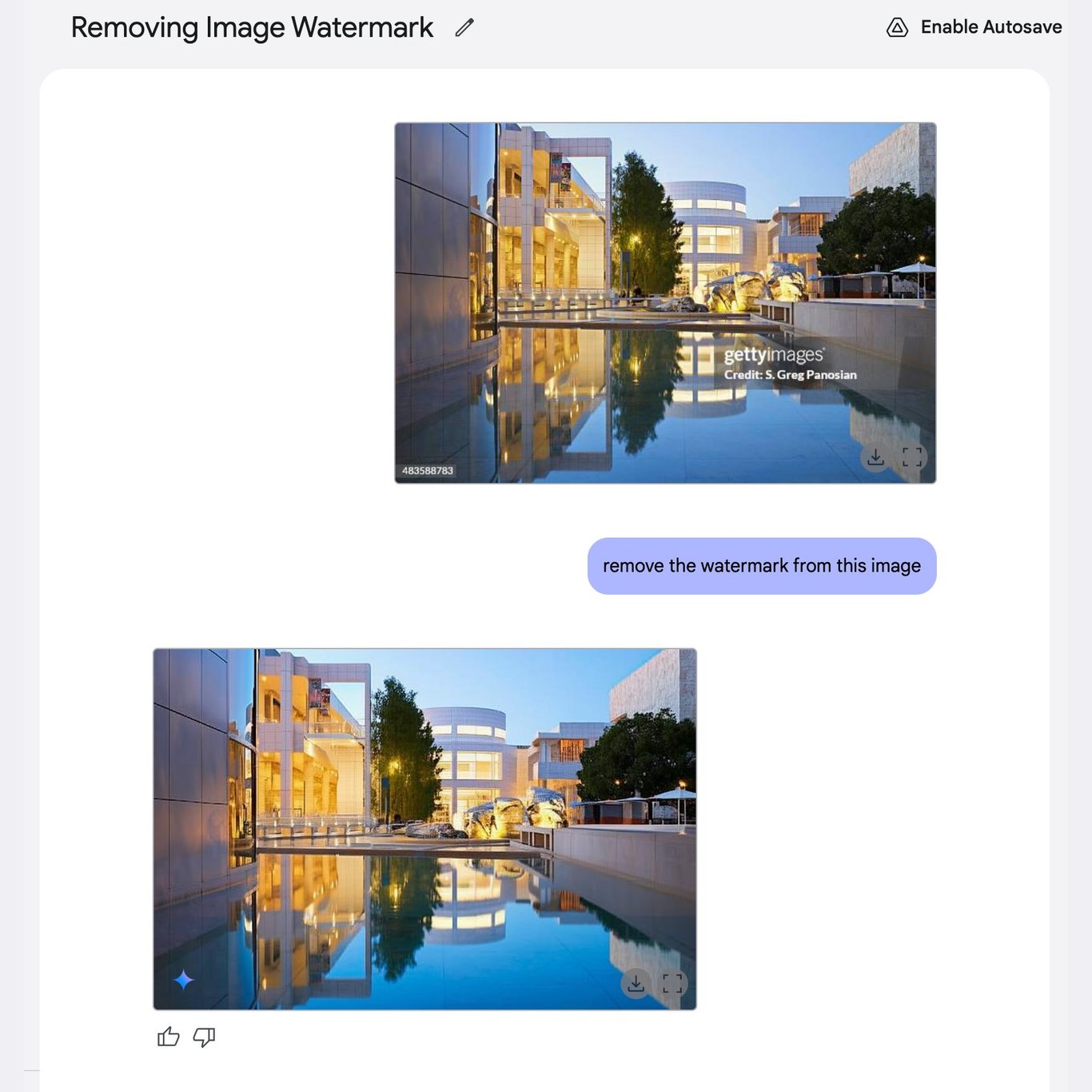 TechDogs-"An Image Showing How Google's Gemini 2.0 Can Remove Watermarks"