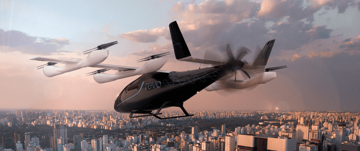TechDogs-"An Image Of An Eve eVTOL With Revo Branding"
