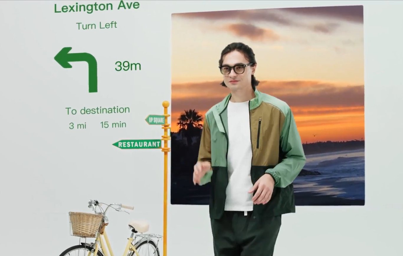 TechDogs-"An Image Of The Halliday Smart Glasses Projecting Navigations"