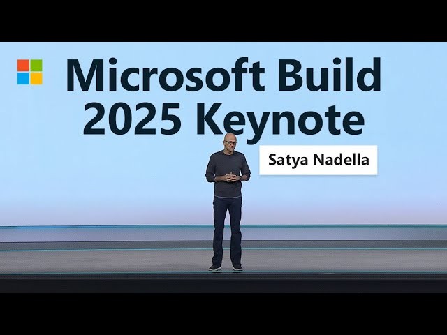 TechDogs-"An Image Of Satya Nadella On Stage At Microsoft Build 2025 Keynote Unveiling The Era Of AI Agents"