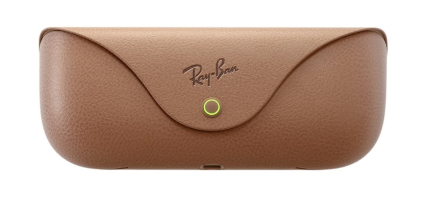 TechDogs-"Ray-Ban Meta Smart Glasses: Battery Life"-"An Image Showing The Ray-Ban Meta Smart Glasses' Charging Case"