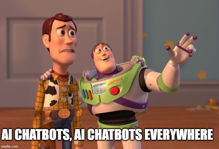 TechDogs-"What Industries Benefit From AI Chatbots?"-"A Toy Story Meme About AI Chatbots"