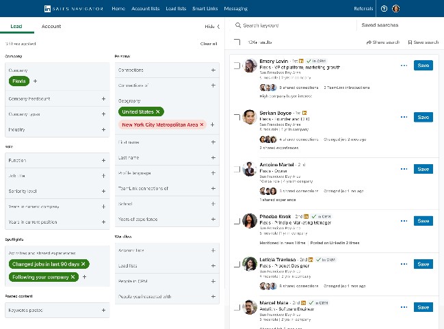 TechDogs-"Tool 2: LinkedIn Sales Navigator"-"An Image Showing The Dashboard Of LinkedIn Sales Navigator"