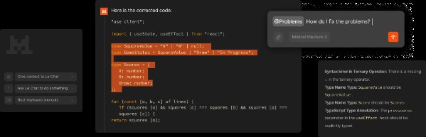 TechDogs-"Function & File-Level Reasoning"-"An Image Showing Mistral Code’s User Interface"