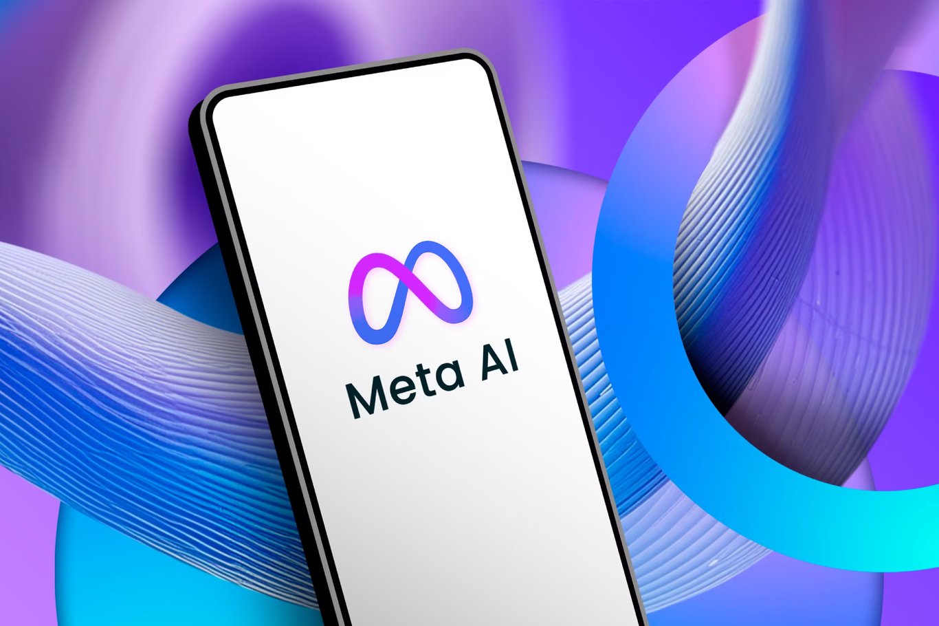 TechDogs-"An Image Of A Smartphone With Meta's Logo And "Meta AI" Written"