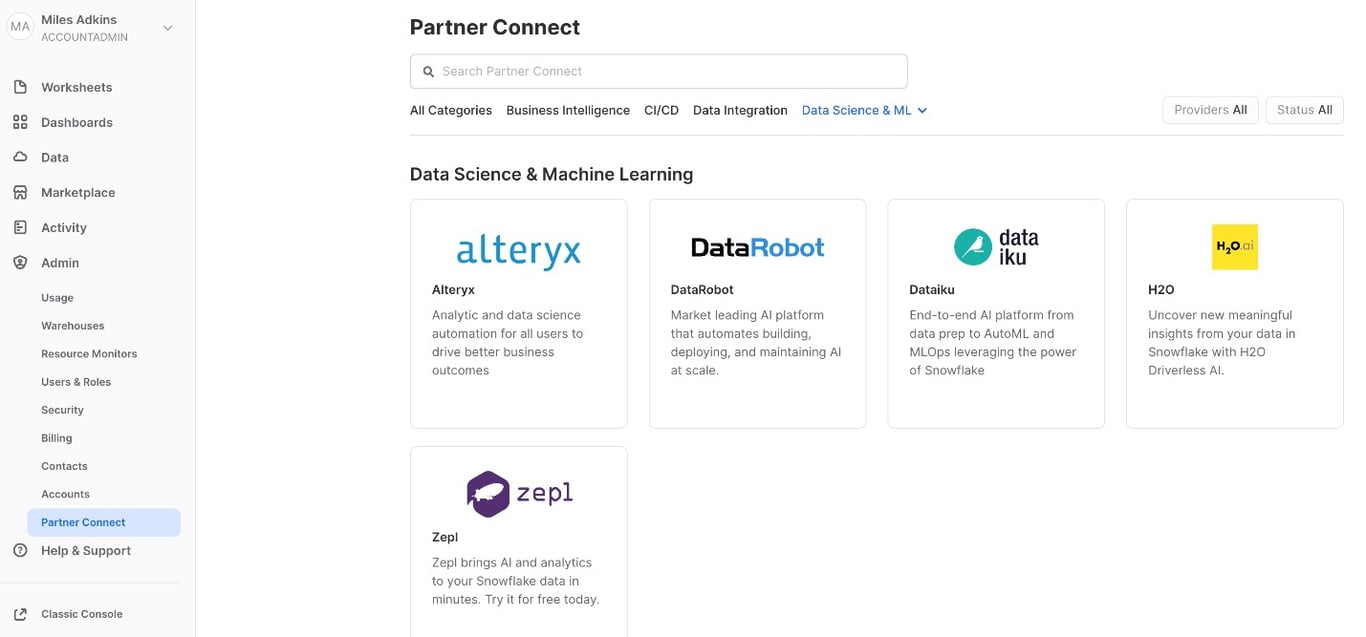 TechDogs-"“Tool 2: Snowflake” - “A Screenshot Of Snowflake Dashboard”