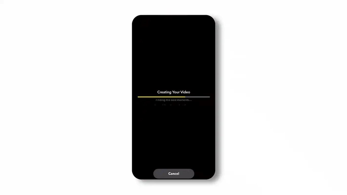 TechDogs-"“Create a Video” Template From Memories"-"An Image Showing Snapchat's Create A Video Template"