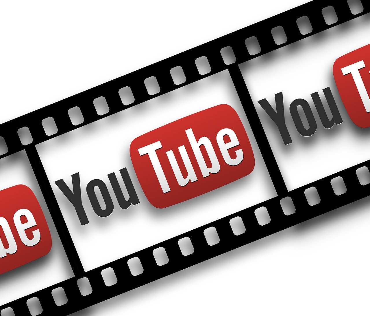 TechDogs-"An Image Showing YouTube Logos Inside A Filmstrip"
