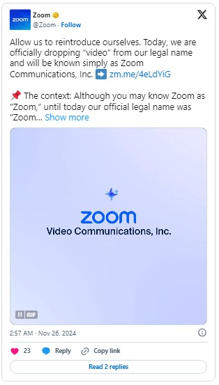 TechDogs-"What Did Zoom Announce?"-"An Image Of Zoom Communications"