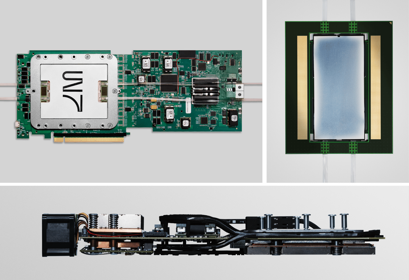 TechDogs-"An Image Showing Photonic Processor PCI-E Card And Chip Package"