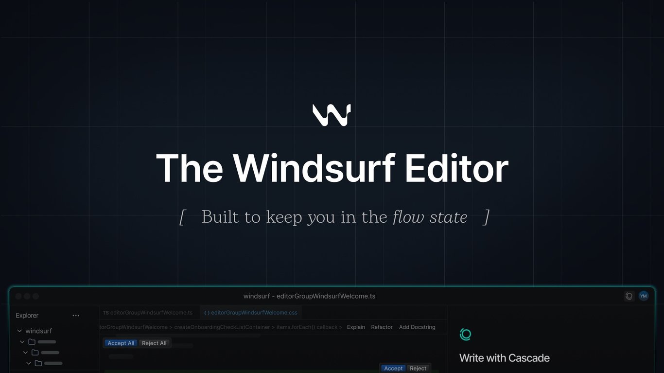 TechDogs-"The Windsurf Editor UI With Tagline 'Built To Keep You In The Flow State'"