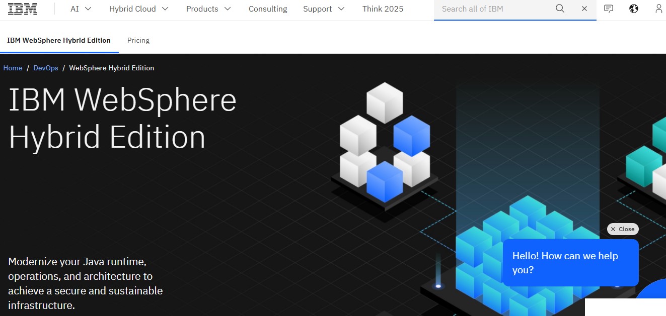 TechDogs-"Tool 1: IBM WebSphere Hybrid Edition"-"An Image Showing The Dashboard Of IBM WebSphere Hybrid Edition"