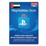 A PlayStation Store 100 USD gift card digital code displayed against a blue background with a $100 value, showcasing icons such as a game controller and headphones. The text emphasizes entertainment options available through the PlayStation Store. | TECHHAUZ.COM