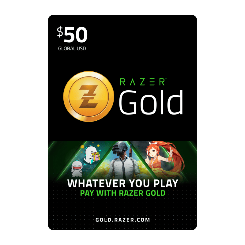 Razer Gold 50 USD -GLOBAL - TECH HAUZ