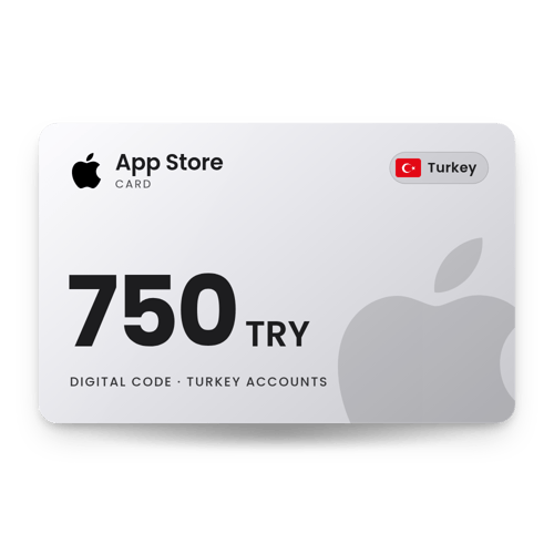 App Store Card 750 TRY - Turkey Store