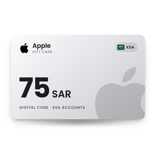 Apple Gift Card 75 SAR - KSA Store