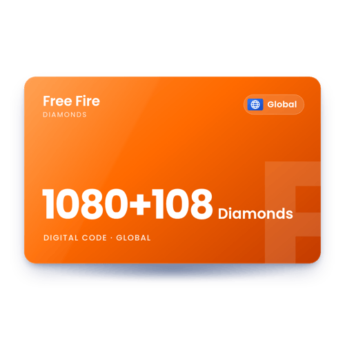 Free Fire 1080+108 Diamonds - Global