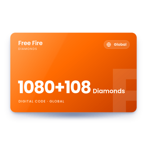 Free Fire 1080+108 Diamonds - Global