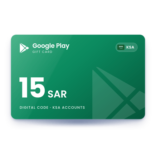 Google Play Gift Card 15 SAR - KSA Store