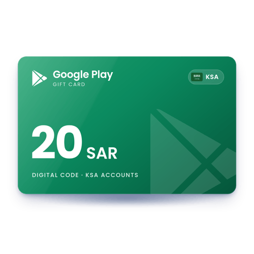 Google Play Gift Card 20 SAR - KSA Store