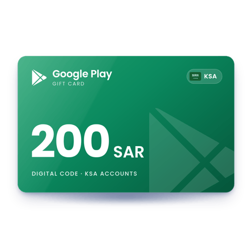 Google Play Gift Card 200 SAR - KSA Store