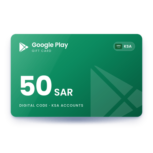 Google Play Gift Card 50 SAR - KSA Store