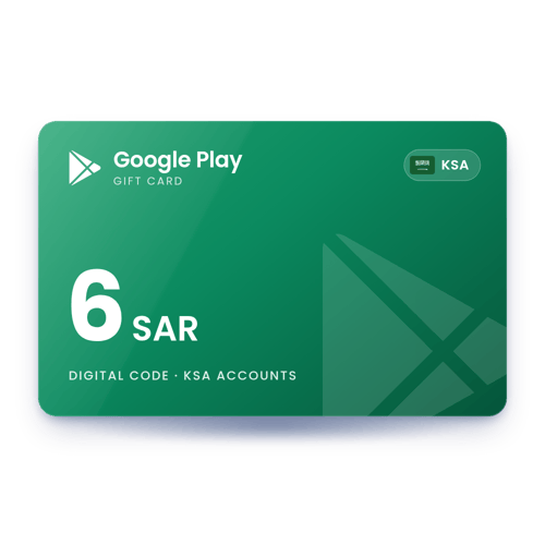 Google Play Gift Card 6 SAR - KSA Store