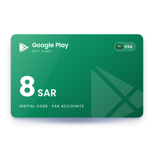 Google Play Gift Card 8 SAR - KSA Store