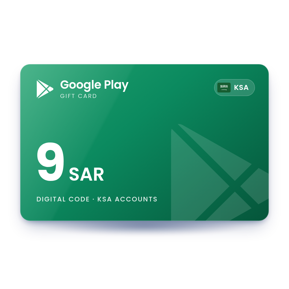 Google Play Gift Card 9 SAR (KSA)