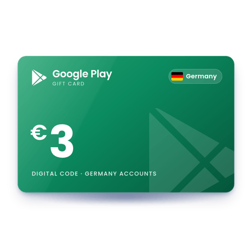 Google Play Gift Card €3 - Germany Store
