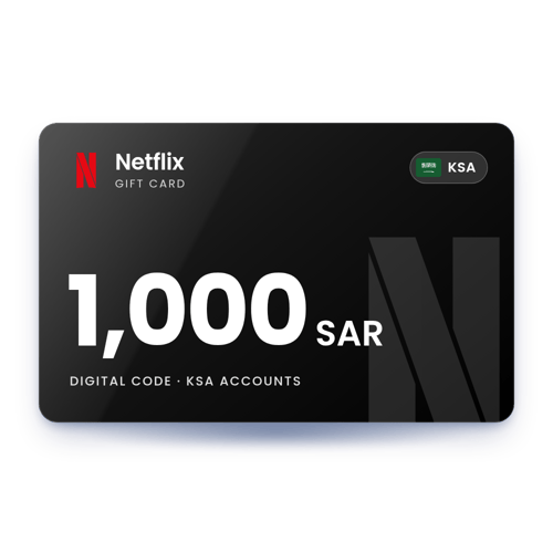 Netflix Gift Card 1,000 SAR - KSA Store