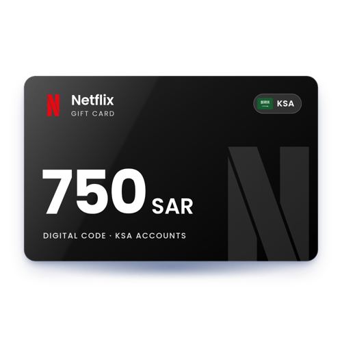 Netflix Gift Card 750 SAR - KSA Store