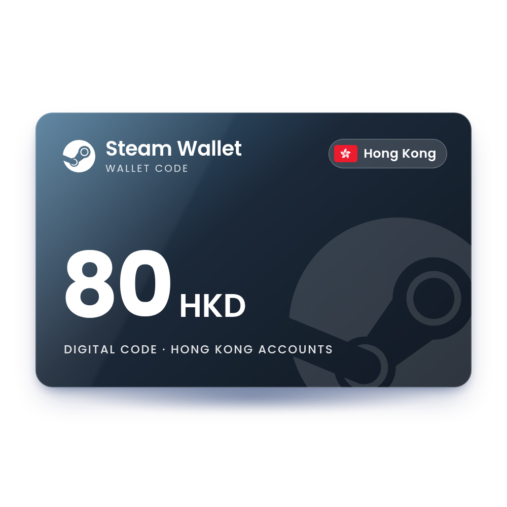 Steam Wallet Card 80 HKD (Hong Kong)