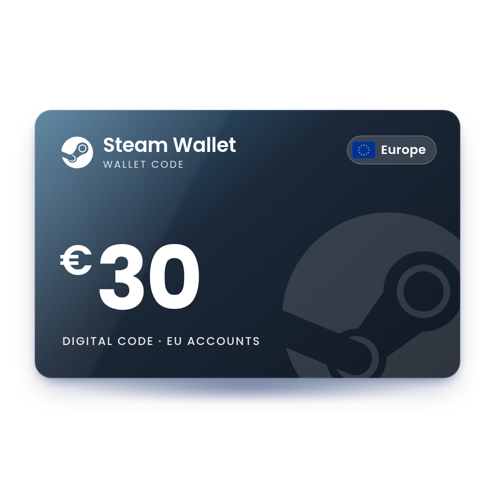 Steam Wallet Card 30 EUR (Europe)
