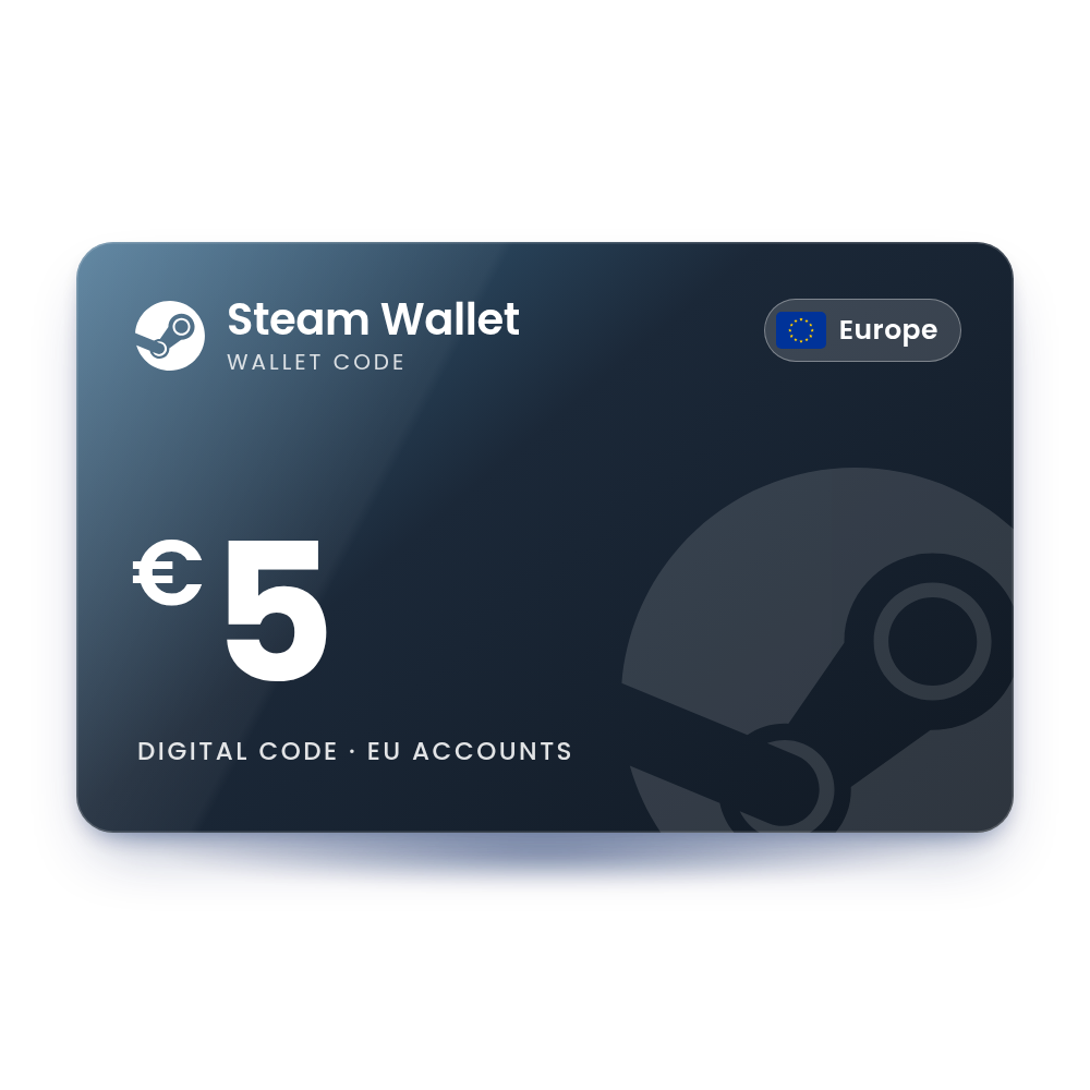Steam Wallet Card 5 EUR (Europe)