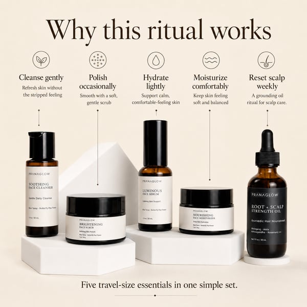 Travel Skincare & Scalp Care Set – TSA Friendly 4