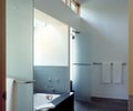 Preview of Bruckner Residence - Image 12: Flooring, Indoors, Interior Design, Door, Sliding Door, bathroom, interior glass, glass tile, skylight.