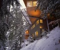 Preview of Cascades Lakehouse - Image 5: Cantilever, bar grating, balcony, steep slope, structure steel, roof extension.