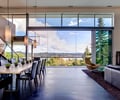 Preview of Casper Residence - Image 4: Dining Table, Dining Room, Room, Glass, Window Wall, Stair, Wood, Couch, Carpet, Steel.