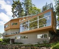Preview of Dellplain Residence - Image 6: Flora, Vase, House, Glass, Window, Concrete, Wood, Deck, Patio.