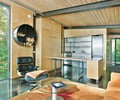 Preview of Ehab - Image 8: Couch, Furniture, Indoors, Interior Design, House, Wood, FIreplace, Steel, Structure Steel, Kitchen, Appliances, Entry, Glass, Glass Door, Fireplace, Structure steel, Wood ceiling, Concrete floor, Color.