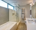 Preview of Floating Home - Image 23: Sink, Bathroom, Indoors, Interior Design, Room, Concrete floor, Glass interior.
