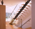 Preview of Lagerberg Residence - Image 10: Hardwood, Wood, Flooring, stair , wood floor , handrail , bamboo, maple, structure steel, open riser, glass rail, steel rail.