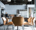 Preview of Light Manufacturing - Image 7: Dining Table, Interior Design, Kitchen, Exposed Structure, Steel, Exposed Duct, Structure Steel, Wood, Daylight, Appliances.