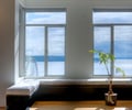 Preview of Market Condo - Image 6: Indoors, Interior Design, Furniture, bench, steel furniture, custom steel , bench cushion, wood floor, waterfront, Condominium, Bench, Steel, Wood, Concrete, Glass, Waterfront.
