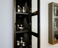 Preview of Market Condo - Image 9: Shelf, steel cabinet, hinges, custom cabinet, Interior Design, Wood, Hall, Condominium.