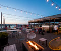 Preview of Mbar - Image 10: Bonsai, Fireplace, Rooftop, Wood, Concrete, Steel, Structure Steel, Dining Table, Pergola, Glass.