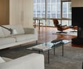Preview of Millennium Tower Condo - Image 11: Bench, Couch, Furniture, Dining Table, Table, Apartment, Building, Housing, Indoors, Loft, Flooring, Room.